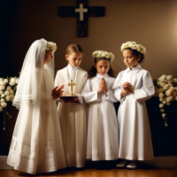 children having the first communion