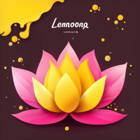 Banner with “LemonQ” name in yellow background with pink lotus symbol without watermarks, center bottom contact 95533 66262 | Insta : lemonqchennai